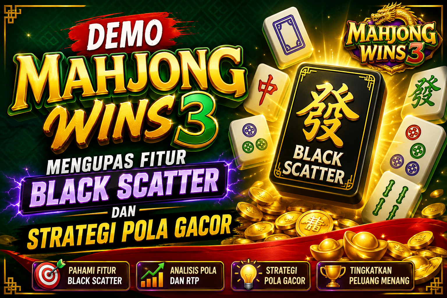 Demo Mahjong Wins 3: Mengupas Fitur Black Scatter dan Strategi Pola Gacor