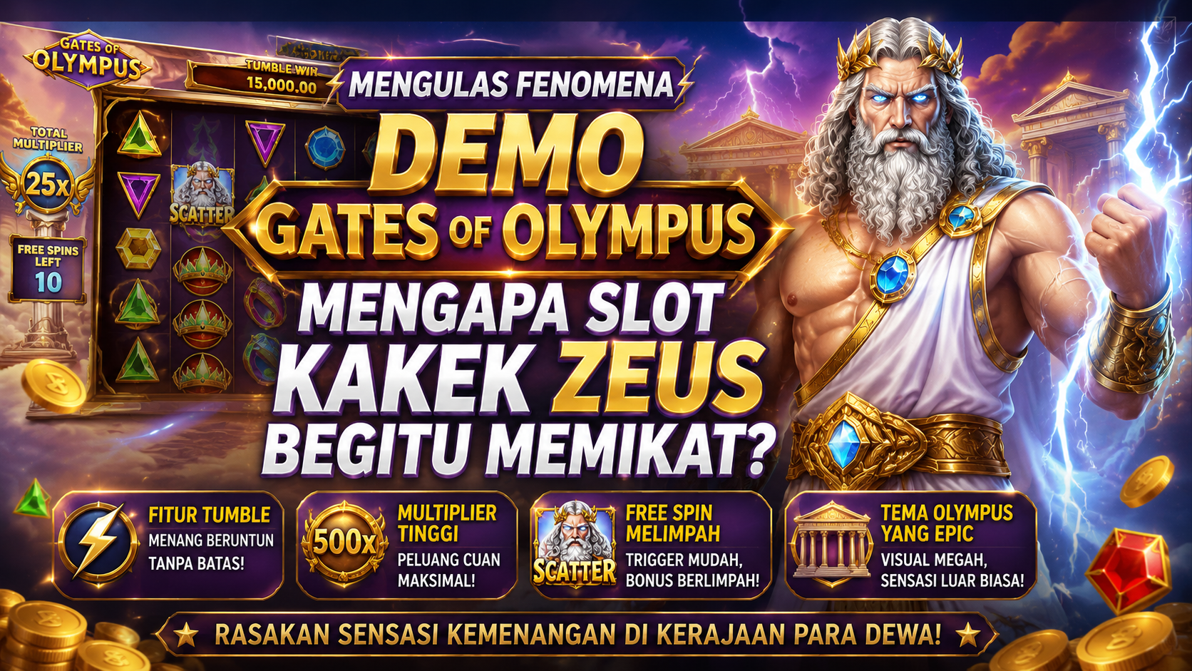 Mengulas Fenomena Demo Gates of Olympus: Mengapa Slot Kakek Zeus Begitu Memikat?