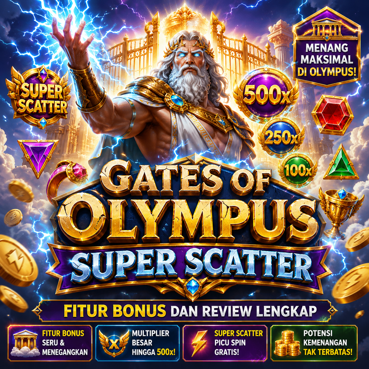 Gates of Olympus Super Scatter: Fitur Bonus dan Review Lengkap